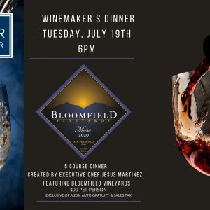 Winemaker’s Dinner featuring Bloomfield Vineyards